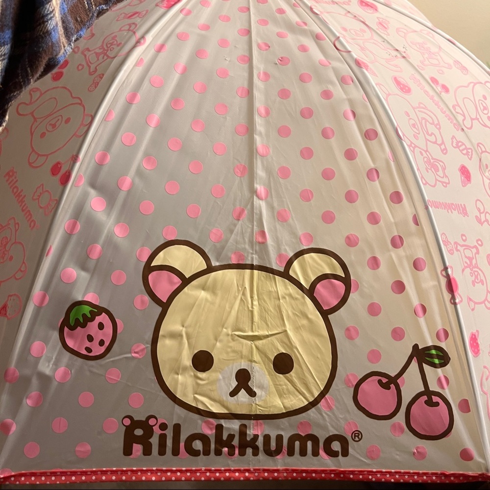 Rilakkuma Pink See-Through Unbrella in Pink